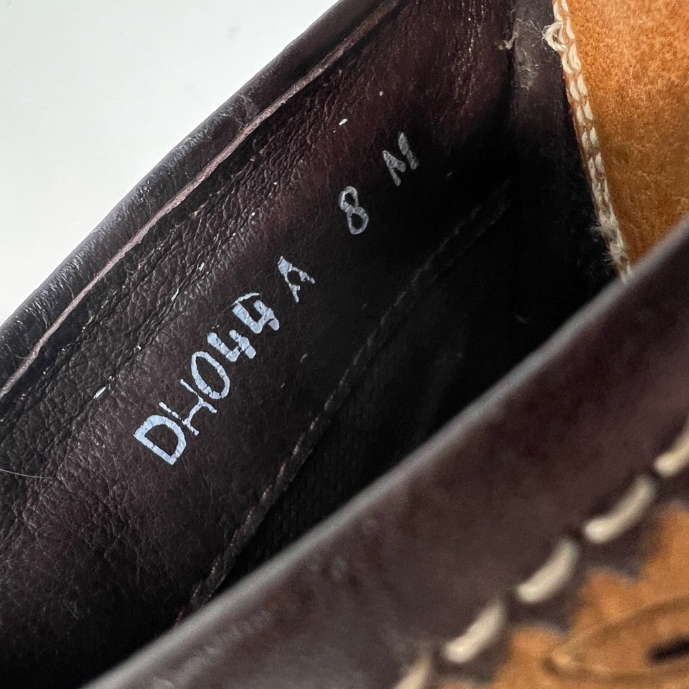 Sonora Western Tooled Tan Leather Bootie Mule Slide Women’s size 8 - Picture 11 of 12
